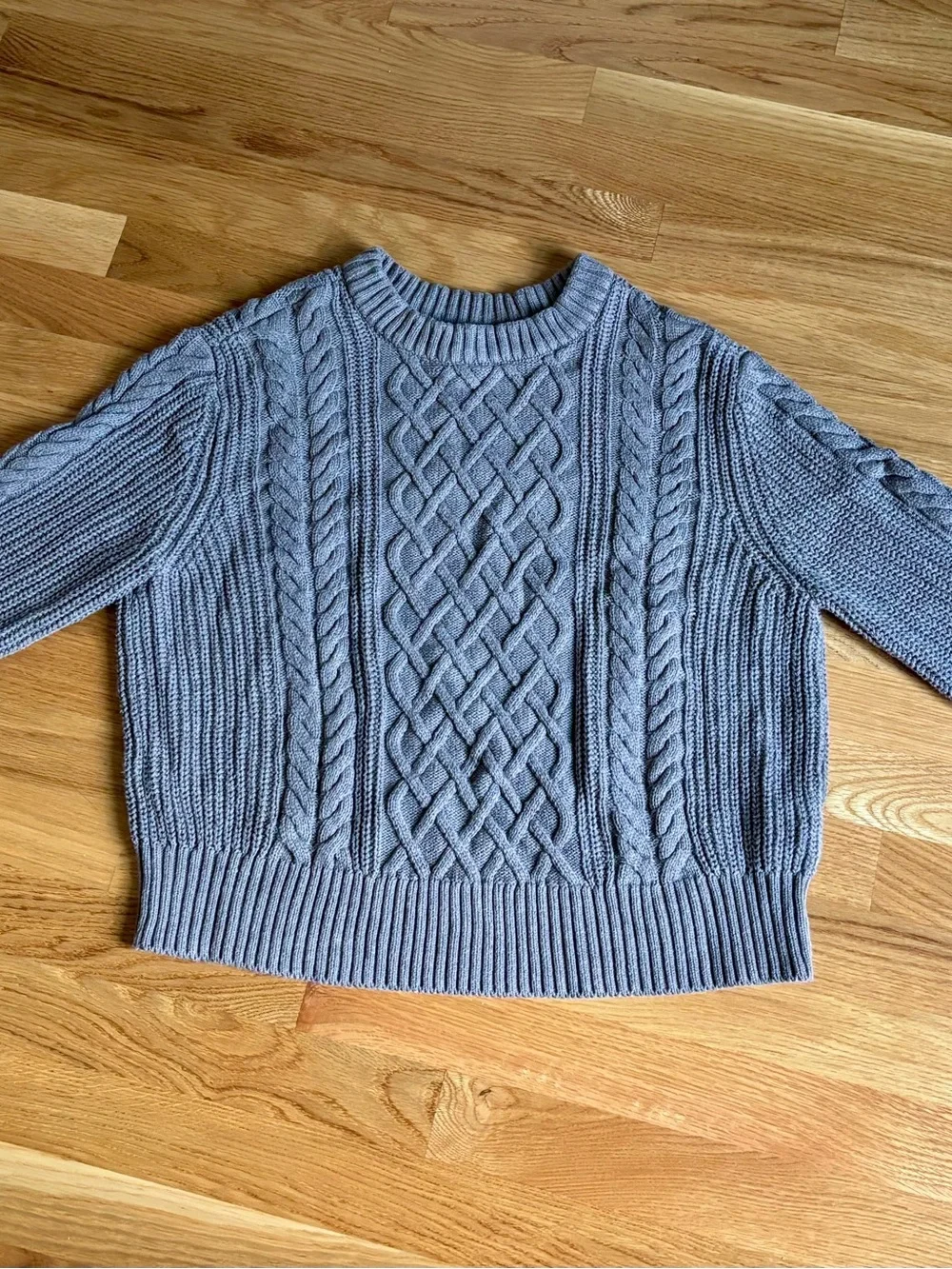 Pact Cable Knit Sweater Deep Taupe Heather